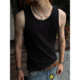American elastic thread pit strip sports fitness vest men