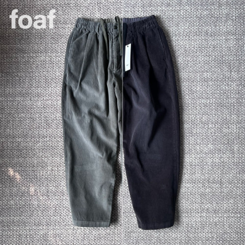 FOAF Washed Corduroy Tapered Pants 水洗补丁微锥灯芯绒休闲裤 - 图2