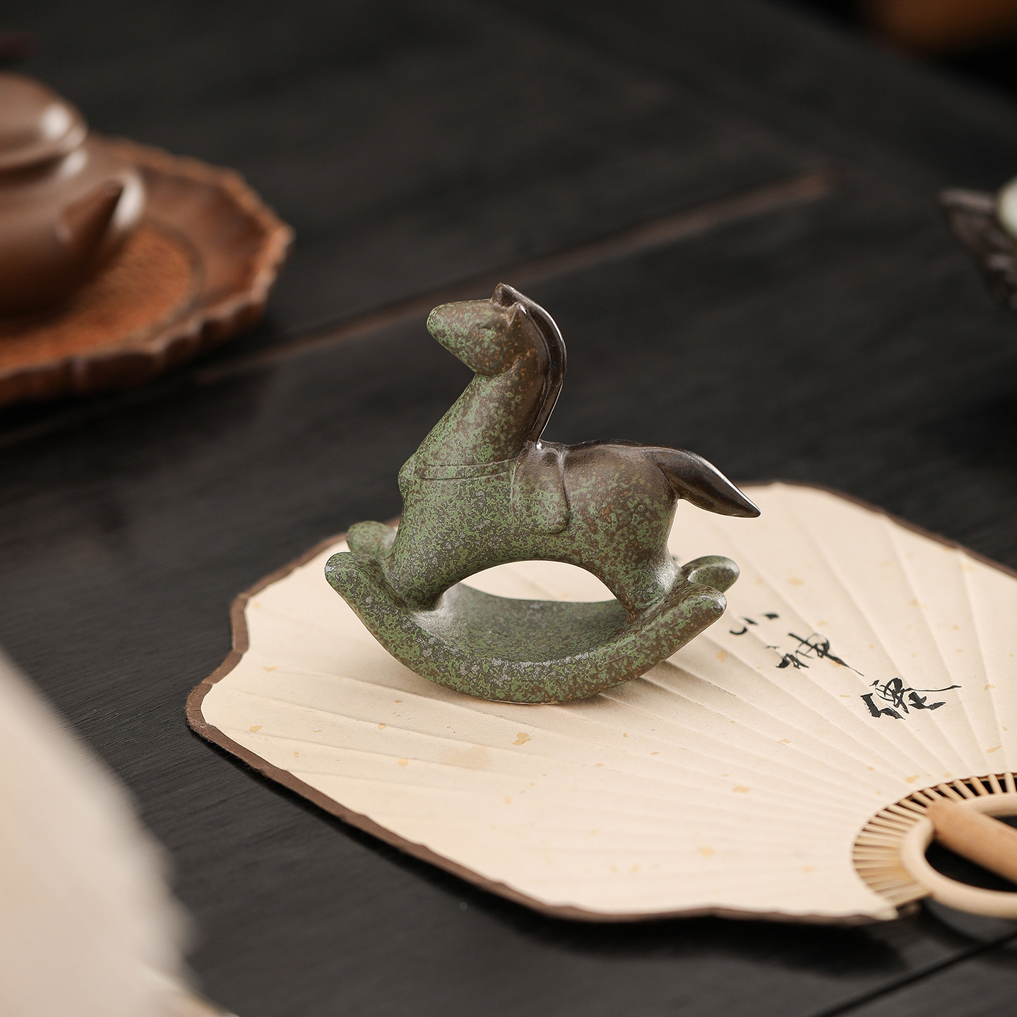 中式摇摇马年小茶宠中国创意陶瓷茶桌摆件装饰工艺品乔迁送礼礼品,淘宝优惠券,粉丝福利购,淘宝优惠卷