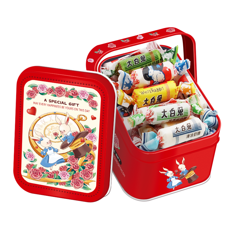 大白兔奶糖圣诞手提盒多种口味多种礼盒礼物礼品精致包装奶味绵密,淘宝优惠券,粉丝福利购,淘宝优惠卷