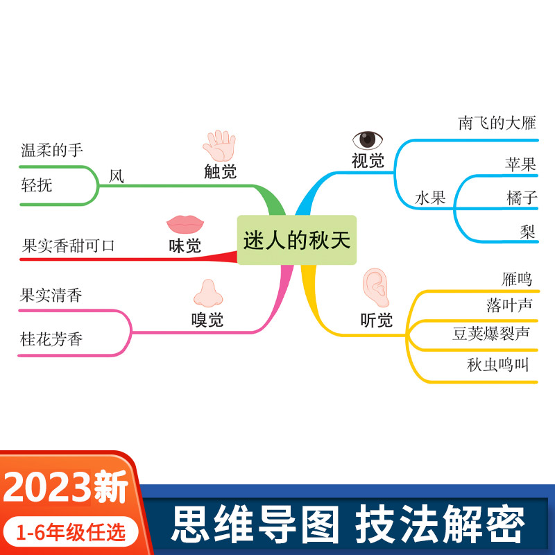 小学生1-6年级五感法写作文技巧与方法语文同步作文人教版一年级二年级三年级四年级五、六年级上册下册部编版看图写话素材积累345