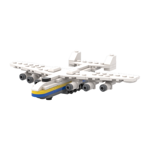 国产小颗粒积木moc 兼容国产an-225迷你运输机模型拼装玩具 - 图2