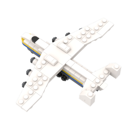 国产小颗粒积木moc 兼容国产an-225迷你运输机模型拼装玩具 - 图1
