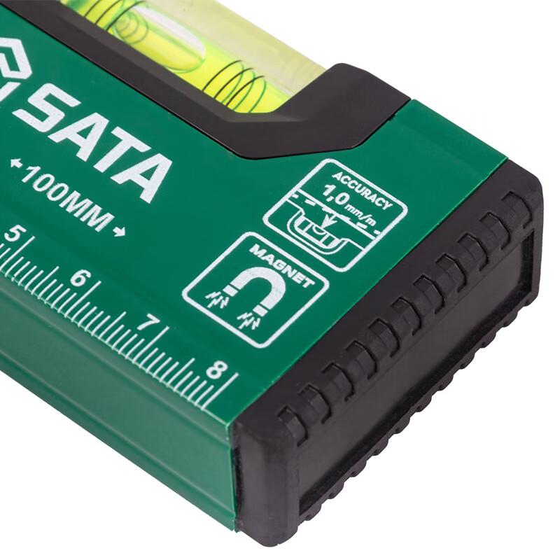 SATA世达水平尺带磁高精度工程测量平水仪工具靠尺迷你量角器尺子 - 图3