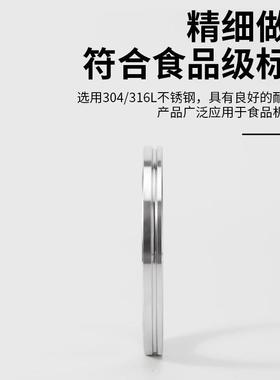 ISO真空内焊法兰片304不锈钢国标非标固定沟槽卡钳真空快装法兰