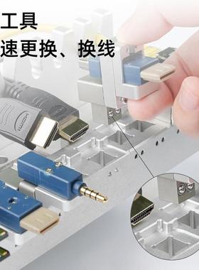 虎连快拆快换高插拔高直通率miniDP测试头DP测试转接头
