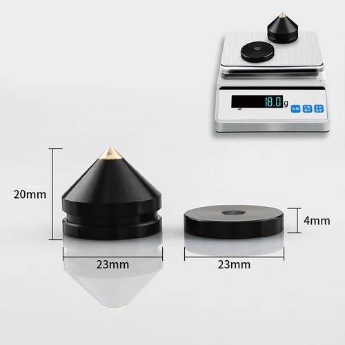 4套铝合金音箱避震脚钉HIFI胆机功放音响脚架防滑减震脚钉垫20*23 - 图1