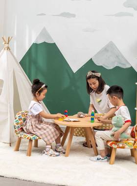 动物凳子实木沙发凳板凳创意卡通可爱儿童凳子脚凳家用早教幼儿园