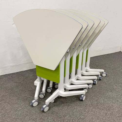 培训桌椅组合可拼接移动长条桌多功能办公折叠会议桌 - 图1