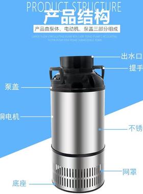 池泉泵浦ABB50W100W150W/200W/300W/600W800W大流量不锈钢潜水泵