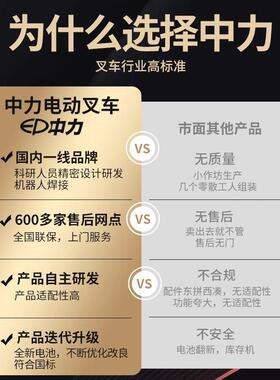 中力电动叉车升降托盘搬运车2吨全电动地牛1.5吨液压升降车拖车