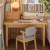 Solid wood desk bookshelf integrated table small apartment student home study writing desk bedroom computer desk office desk