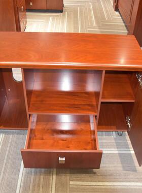 实木油漆办公桌职员桌老板桌大班桌主管桌椅贴木皮胡桃木