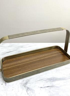 现ZNU代简约创意木质手提摆件售楼处样餐板间厅客厅玄关处果装饰