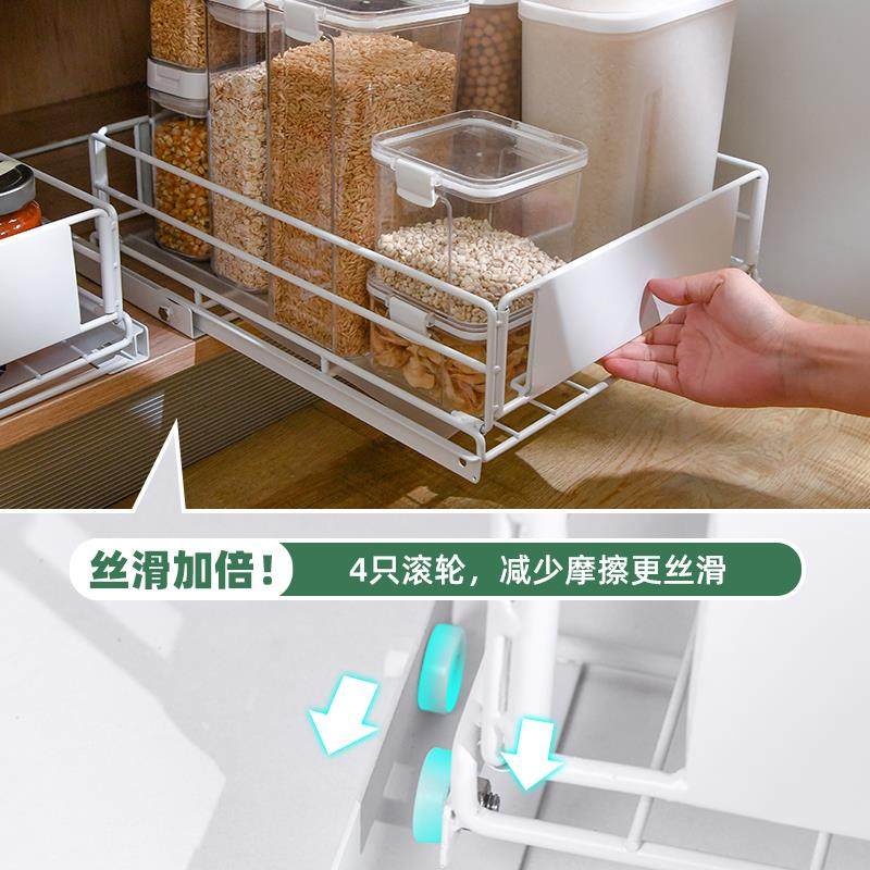 KE篮叠3C抽拉折收纳筐厨房用品调料罐置物架灶台下抽屉式瓶F7688S,淘宝优惠券,粉丝福利购,淘宝优惠卷