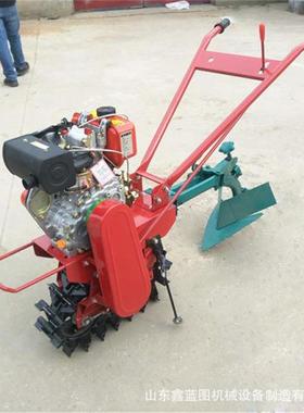 单链轨手扶式犁地机大马力农用汽油履带微耕机可播种可犁地多功能