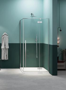 极窄淋浴房高端航空铝材铜合页推拉平开洗澡间浴室直销