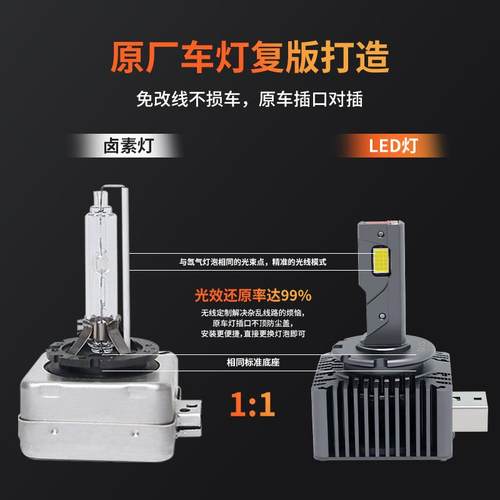 双铜管D系列led大灯D1S/D2S/D3S/D4S/超强解码改装前照灯聚光车灯 - 图2