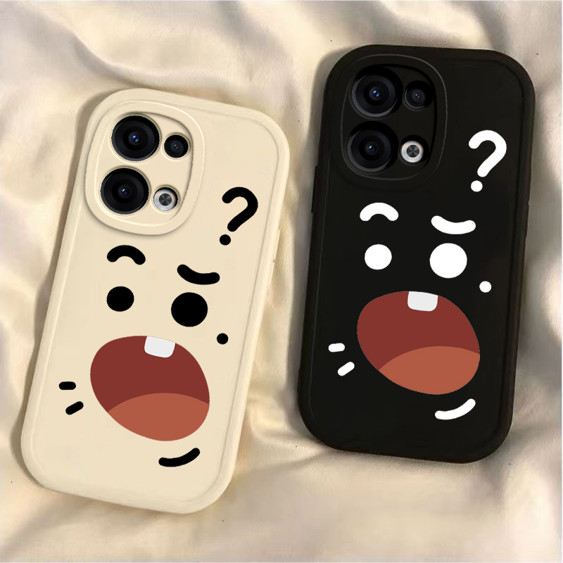 适用opporeno13/12pro手机壳11/10新款reno9pro+惊讶表情reno8se/7/6女reon5k搞怪rone4硅胶reno3防摔2Z全包 - 图1