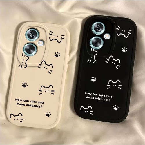 适用oppoA2手机壳A2x新款A2pro硅胶PJU110套PJS110全包oppa2M防摔5G外壳opopa线条猫咪opa0pp0ppoA女opρoa款 - 图0