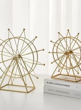 简约现代客厅电视柜酒柜装饰品摆件创意旋转摩天轮办公室桌面摆设