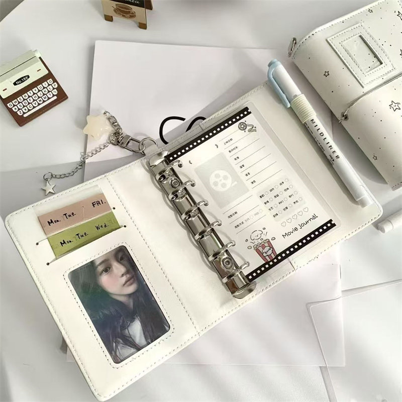 线条星星m5活页手帐本高颜值可拆卸学生随身便携空白记事笔记本子,淘宝优惠券,粉丝福利购,淘宝优惠卷