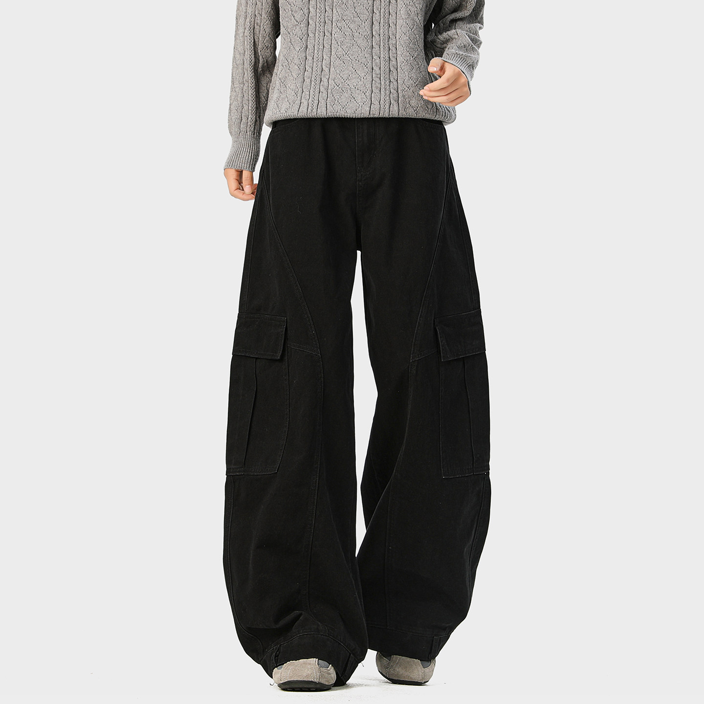 SHAPOES秋冬季男生美式纯棉工装裤男士直筒宽松休闲裤多口袋长裤,淘宝优惠券,粉丝福利购,淘宝优惠卷