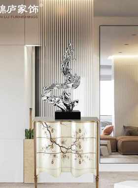 现代大型抽象艺术摆件高级玄关落地大堂装饰样板房雕塑感酒店客厅