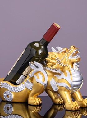 速发麒麟红酒架摆件约简酒瓶品酒柜轻奢装饰架创意家用葡萄酒架子