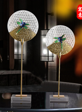 速发新中式轻奢彩关艺品摆件客厅居家玄工博古架电视柜装饰品