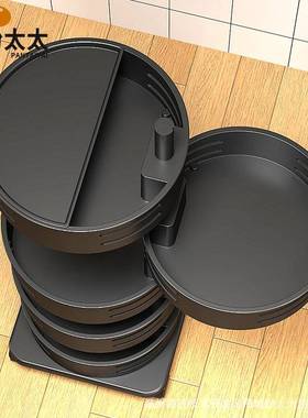 厨房旋转置物架落地多层果蔬篮多功能家用免安装菜篮子移动收纳架