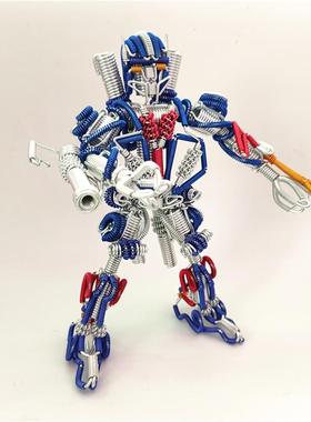 家居装饰地摊货源手工制作铝线工艺品