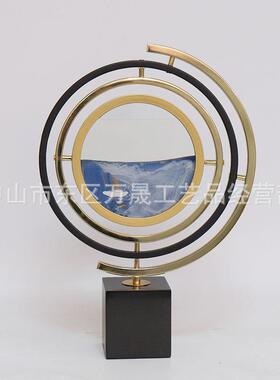 创意流沙画摆件轻奢高级感办公室客厅酒柜电视柜沙漏家居软装饰品