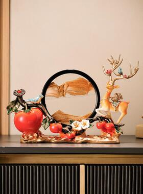 创意麋鹿平安喜乐摆件客厅 电视柜家居装饰 入宅新居玄关酒柜礼品