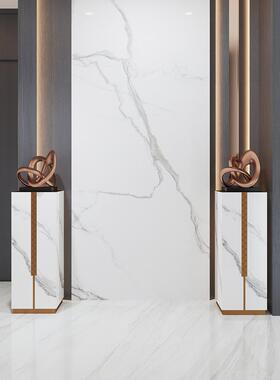 轻奢大理石花架，落地展示架，石板高端客厅装饰架，装饰底座，储