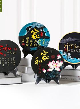 乔迁新居摆件家居饰品酒柜装饰小摆设客厅电视柜博古架工艺品炭雕