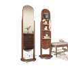 Perforated board full-length mirror dressing floor mirror home bedroom retro one-piece mirror fitting mirror removable
