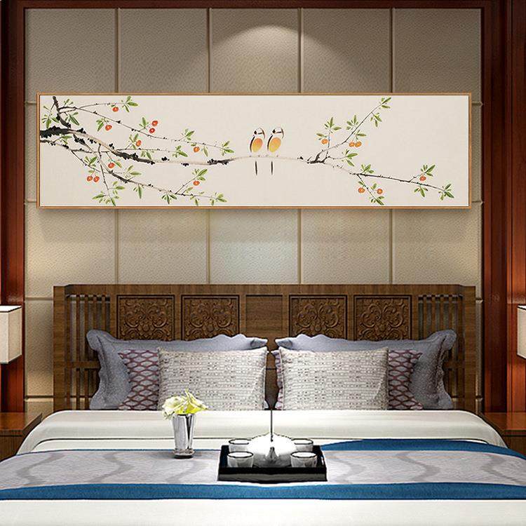 新中式花鸟装饰画客厅沙发背景壁画卧室床头书房茶室喜上眉梢挂画,淘宝优惠券,粉丝福利购,淘宝优惠卷