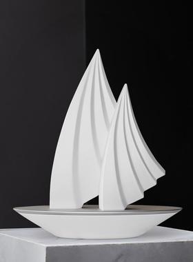 一帆风顺帆船摆件轻奢高档客厅酒柜电视柜玄关高级感家居软装饰品