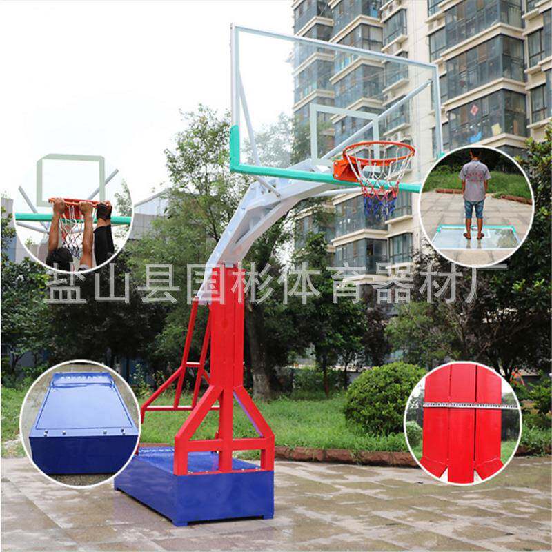 户外篮球架标准成人可移动室外比赛篮球架仿液压室内外家用篮球架 - 图2
