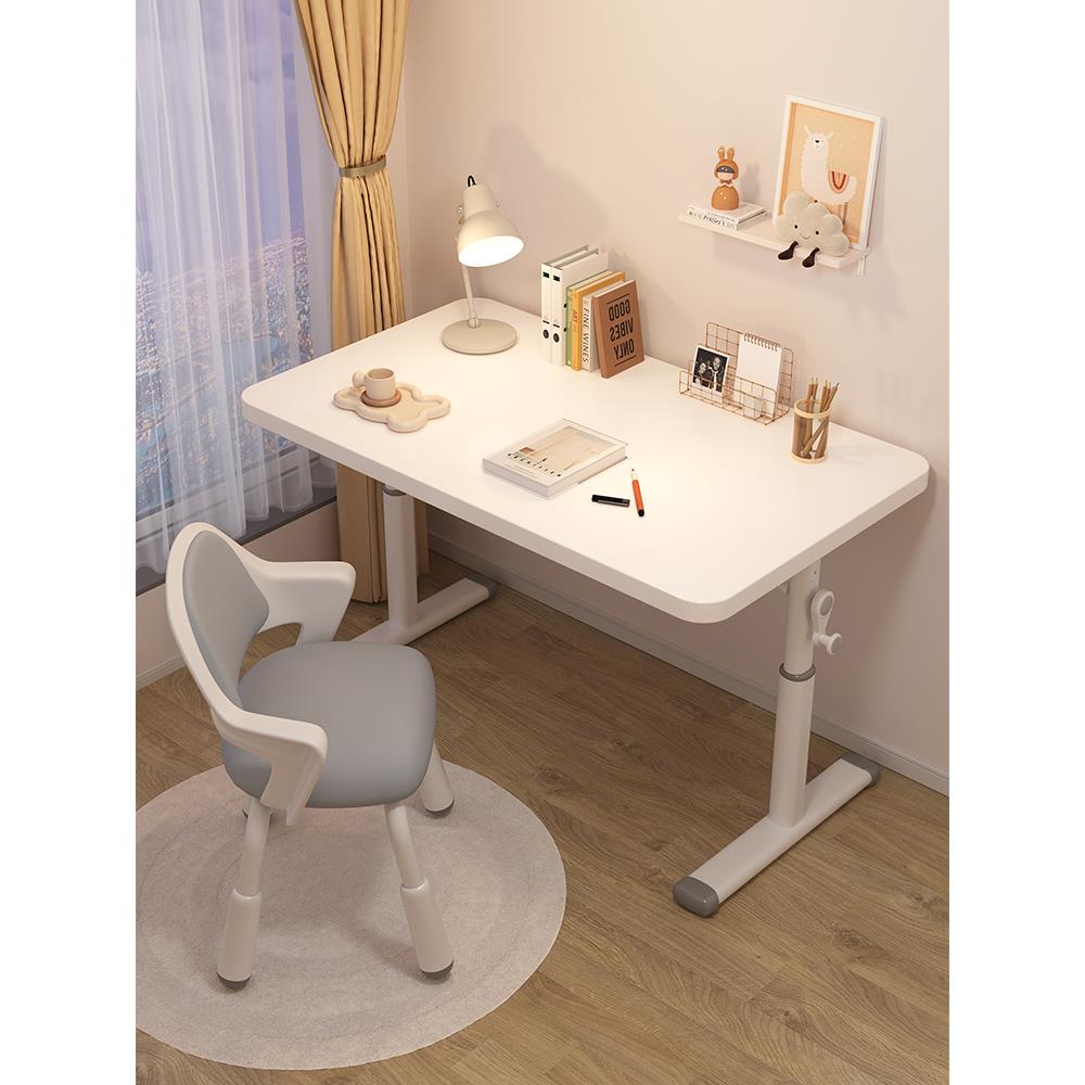 Liftable children's simple study table small table study desk and chair set home JVR table homework writing