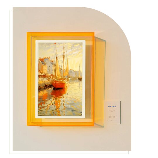 Pintura acrylic photo frame Xiaoxian screen matching digital photo frame electronic photo album solid wood aluminum alloy outer photo frame