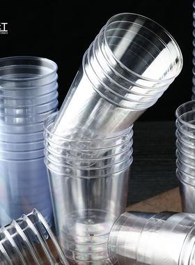 满堂红200ml一次性航空杯子加厚透明硬塑料太空杯茶水试饮杯2