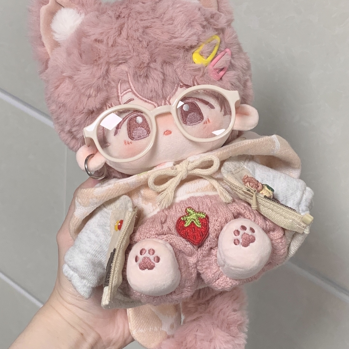 【官方】原创正版正品可颂棉花娃娃无属性20cm刷花兔毛棉花娃娃 - 图3