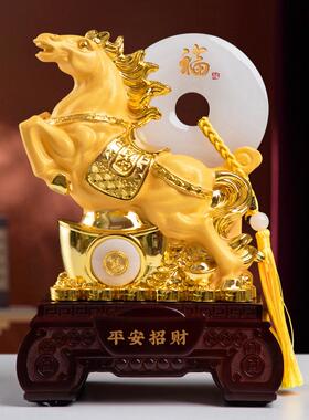绒沙金马生肖马摆件银行保险年会开门红礼品礼盒包装