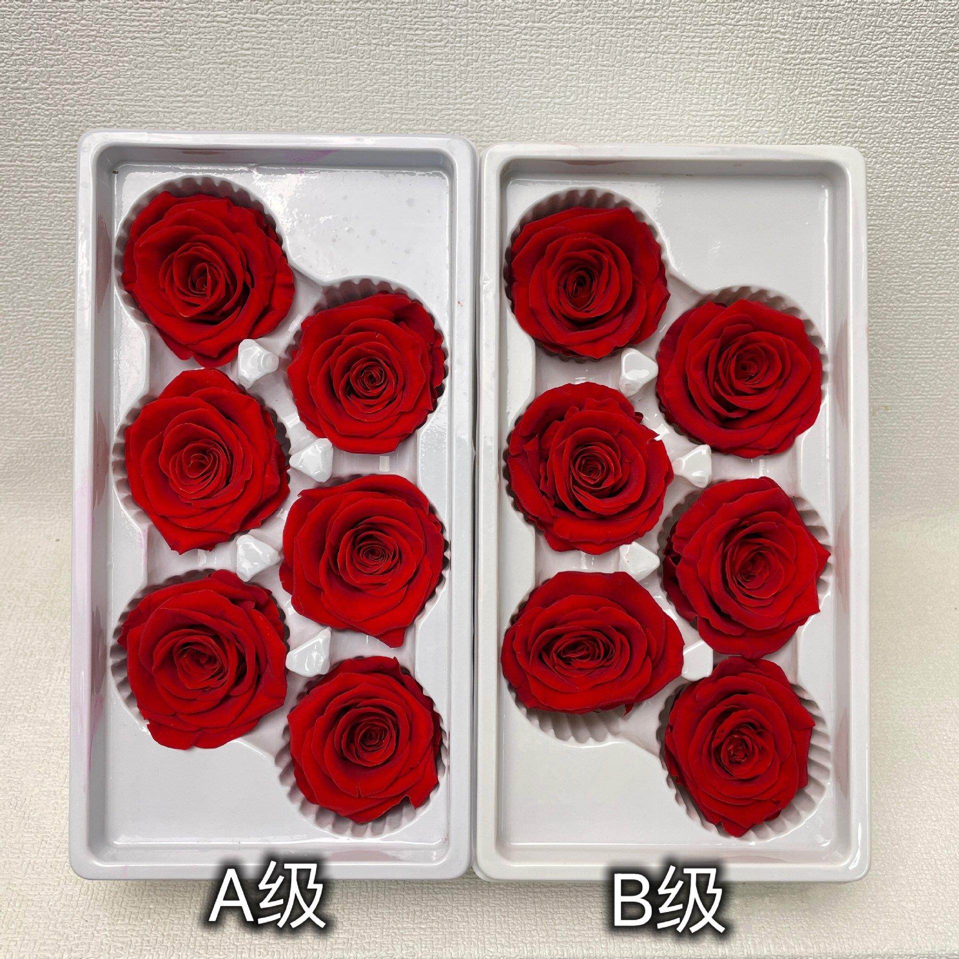 A级保鲜花出口大玫瑰5-6cm永生花花头抱抱桶礼盒素材花束,淘宝优惠券,粉丝福利购,淘宝优惠卷