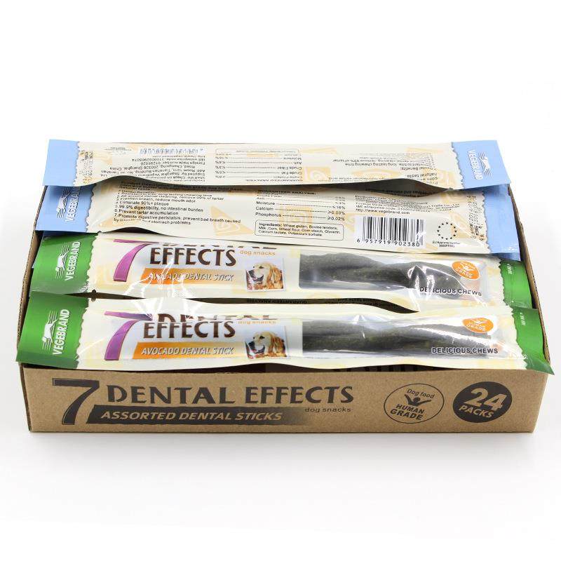 7效狗狗磨牙棒牛肉洁齿骨24只*15g装(三种口味)宠物零食咬胶,淘宝优惠券,粉丝福利购,淘宝优惠卷