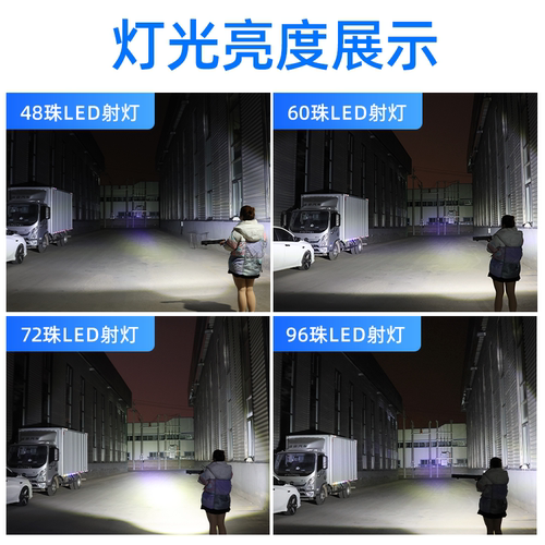电动车射灯四排汽车LED长条灯货车杠灯强光超亮车顶中网改装大灯 - 图2