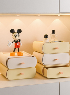 速发奶油风入户玄关收纳件进门储盒客厅家居装饰品摆物盒