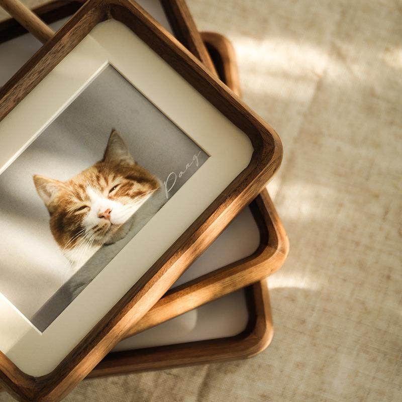 黑胡桃实木榫卯圆角6寸相框摆台洗照片做成原木画框装裱打印,淘宝优惠券,粉丝福利购,淘宝优惠卷